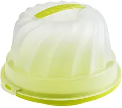 Rotho FRESH Gugelhupf- Kuchenbehälter 1721105070 , Farbe: transparent / grün
