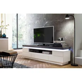 MCA Furniture Atlanta TV-Element 1750 mm weiß matt/grau 5 Schubkästen