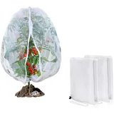 2 Stücke Pflanzenschutznetz Gemüsenetz Vogelschutznetz Feinmaschig Insektennetz für Obstbäume für Blaubeersträucher Tomaten Obstbäume Blumen Gemüse Topfpflanzen(Weiß)