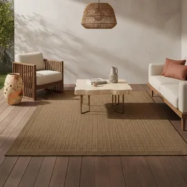 KADIMA DESIGN TEPPICH Outdoor DAFNE in Braun, einfarbig, 160 x 230 cm