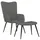 vidaXL Relaxsessel mit Hocker Samt 70 x 90 x 80 cm Dunkelgrau