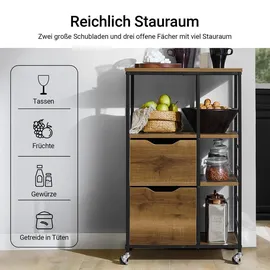 SoBuy Küchenwagen Servierwagen Rollwagen Barwagen Küchenregal FKW111-PF