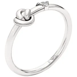 Emporio Armani Fingerring Schmuck Geschenk Silber 925 Knoten-Optik silberfarben 18