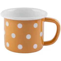 Sallys Emaille Tasse - groß gepunktet