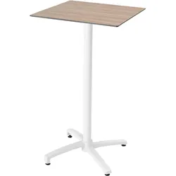 Oviala Business Set Stehtisch Laminat Eiche hell und 2 Stehstühle Ton