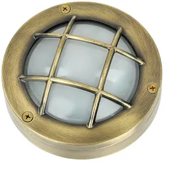 Licht-Erlebnisse Wandlampe Messing AGIA Maritim IP64 rund klein Bootslampe Außen Terrasse Haustür Balkon, LI2/1/0041
