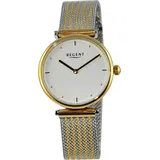 REGENT Damen Armbanduhr Analog Metallarmband silber gold UR2212502