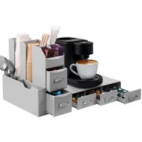 Navaris Kaffee Organizer Set - Platzsparende Kaffeekapseln Aufbewahrung -