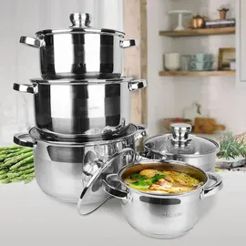 Maestro Topf-Set 10-tlg. 1,5 l + 2,0 l + 3,0 l + 5,0 l + 6,0 l