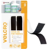 VELCRO Brand Klettband - Selbstklebend - 19 mm x 60 cm - Für Textilien - Schwarz