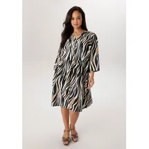 aniston plus Tunikakleid Zebra-Print Braun/Grau/Weiß 46
