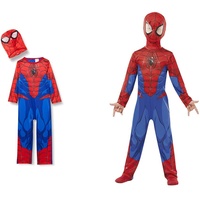 Rubie's 640840M 's 640840 M Spiderman Marvel Spider-Man M (5-6 Jahre/116cms) & Rubie 's 640840l Spiderman Marvel Spider-Man Classic Kind Kostüm, Jungen, L (7-8 Jahre/128 cms)