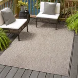 Sanat Melissa Outdoor Teppich Wetterfest - Balkon Teppich Wasserabweisend - Teppich für den Innen und Außenbereich, Terrasse, Garten, Wohnzimmer oder Küche - Beige, 80x150 cm
