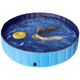 Hundepool Hund Swimmingpool Plantschbecken Faltbare Hundebadewanne Blau