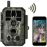 BlazeVideo WLAN Wildkamera WiFi Wildtierkamera Nachtsichtkamera Fotofalle 32MP 1296P Verbinden druch APP Bluetooth Antenne mit Nachtsicht Bewegungsmelder 280 Gruen