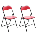 CLP Klappstuhl Felix 45 x 45 x 78 cm rot/schwarz 2 St.