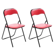 CLP Klappstuhl Felix 45 x 45 x 78 cm rot/schwarz 2 St.