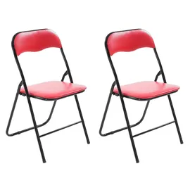 CLP Klappstuhl Felix 45 x 45 x 78 cm rot/schwarz 2 St.