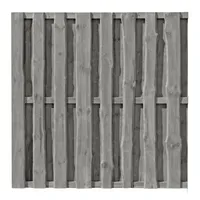 Delta Bohlenzaun 180 x 180 cm Grau/Holz