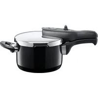 Silit Sicomatic t-plus Schnellkochtopf 2,5l, Schnelltopf 18 cm, Silargan Funktionskeramik, Induktion, 3 Kochstufen, Einhand-Drehregler, schwarz