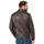 Ross & Cole Lederjacke Dunkelbraun 56