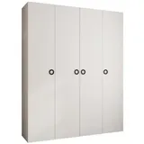abiks möbel Drehtürenschrank COMO 200 x 245,5 x 50 cm Schwarz/Weiß