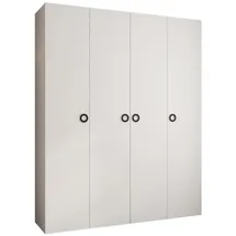 abiks möbel Drehtürenschrank COMO 200 x 245,5 x 50 cm Schwarz/Weiß