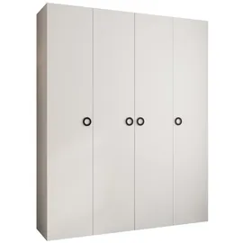 abiks möbel Drehtürenschrank COMO 200 x 245,5 x 50 cm Schwarz/Weiß