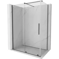 Mexen Velar Duschtrennwand 160x85cm, gun gray, Schiebetür, 8mm Glas