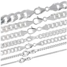 HOPLO Panzerkette Silberkette Panzerkette Länge 50cm - Breite 1,4mm - 925 Silber, Made in Germany silberfarben 50 cm Unisex | 1.4 mm