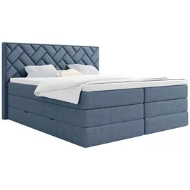 Livetastic Boxspringbett 180 x 200 cm H2/H3 Blau