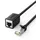 UGREEN Verlängerungskabel Ethernet RJ45 Cat 6 Ftp 1000mbps 1m Verbinder Adapter Netzwerk Ethernet-kabel Schwarz