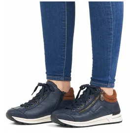 Rieker Sneaker mit weichem Schaftrand, Freizeitschuh, Halbschuh, Schnürschuh blau 37