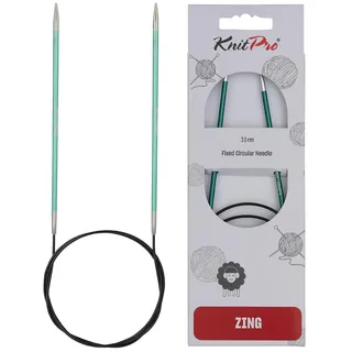 KnitPro International Rundstricknadel ZING 3,25 mm Grün 100 cm