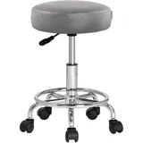 CASARIA Drehhocker Kunstleder Grau