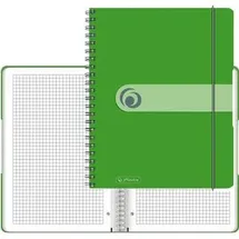 Herlitz Spiralblock A5 to go 80 Blatt kariert apfel