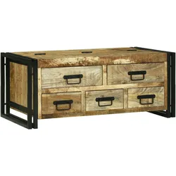 vidaXL Couchtisch 90x50x38 cm aus massivem rohen Mangoholz