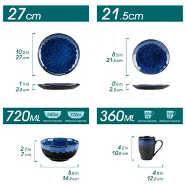 VANCASSO Starry Kombiservice 16-tlg. Blau