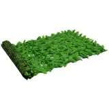 vidaXL Seitenmarkise 400 x 100 cm Grün Polyethylen