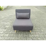 Happy Home Sessel Schlafsessel mit Kissen verstellbarer Rückenlehne Dunkelgrau