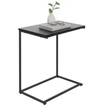 Relaxdays Beistelltisch in C-Form Schwarz