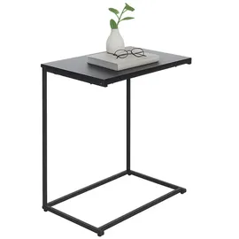 Relaxdays Beistelltisch in C-Form Schwarz