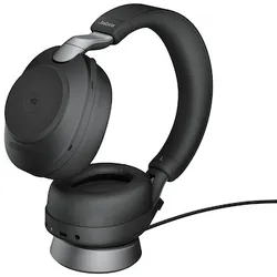 Jabra Evolve 2 85 MS Stand Wireless Bluetooth Stereo Headset schwarz Ladestatio
