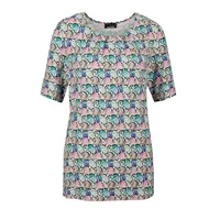 GOLDNER Multicolor-Shirt mit Halbarm, Rundhalsausschnitt in bunt | Gr.: 52