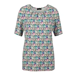 GOLDNER Multicolor-Shirt mit Halbarm, Rundhalsausschnitt in bunt | Gr.: 52