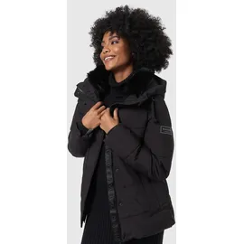 Navahoo Damen, Winterjacke mit Kapuze und abnehmbaren Kunstfell-Kragen Sag ja XIV Black Gr. XL - XL