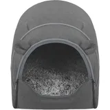EUGAD Tierhaus, Hundehaus Hundehöhle Katzenhaus Katzenhöhle Grau grau 40 cm x 45 cm x 45 cm