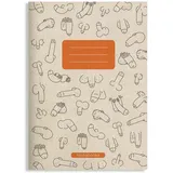 Matabooks - A5 Notizheft aus Graspapier - Maya Farbe: Carrot