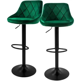 ML-Design Barhocker 62-82 cm Grün 2er Set