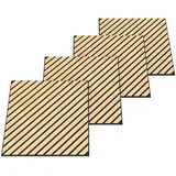 [neu.holz] Akustik-Wandpaneel Vang hell beige 12 St. 60 x 60 cm